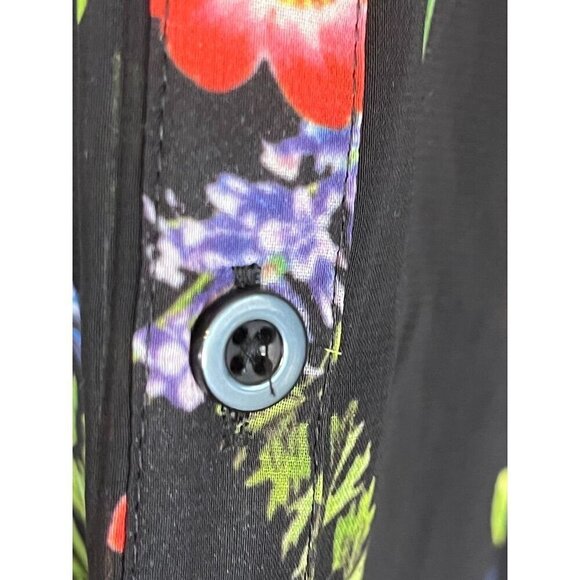 Torrid Floral Maxi Dress 1X Black Tropical Goth Fairy Whimsygoth Boho Western - Picture 7 of 16